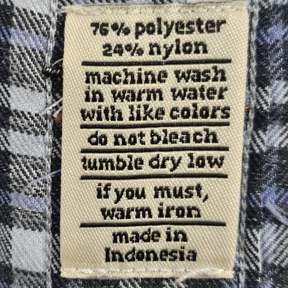 GENTEAL Performance Button-Up Plaid Shirt - Blue & Grey - Size Medium - Picture 5 of 8